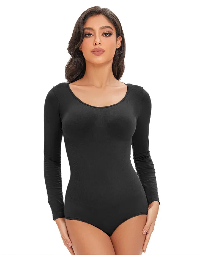 WonderSculpt Butt Lifter Long Sleeve Shapewear Bodysuit