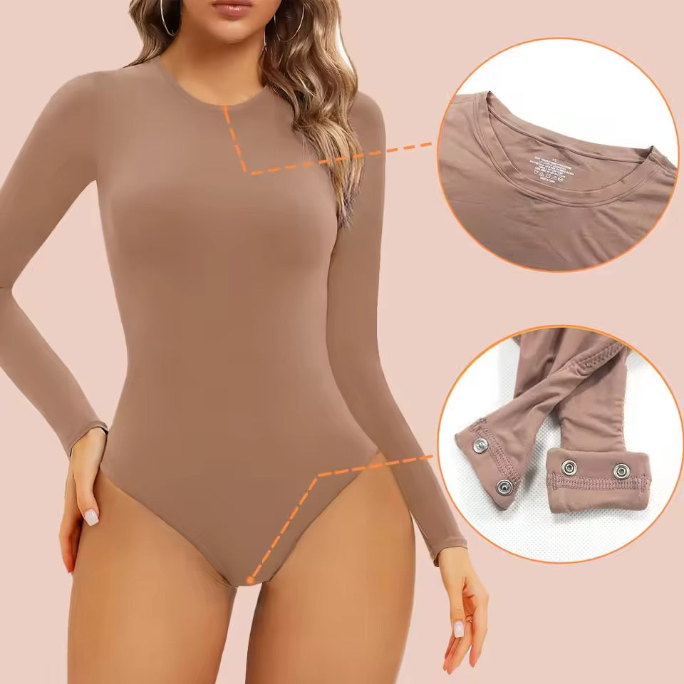 Sculpt High Neck Long Sleeve Shapewear Bodysuit