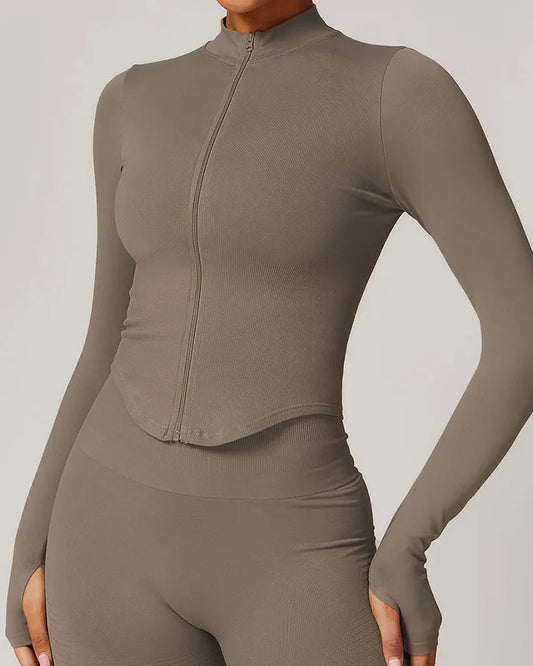 SculptFit Long Sleeve Crop Top