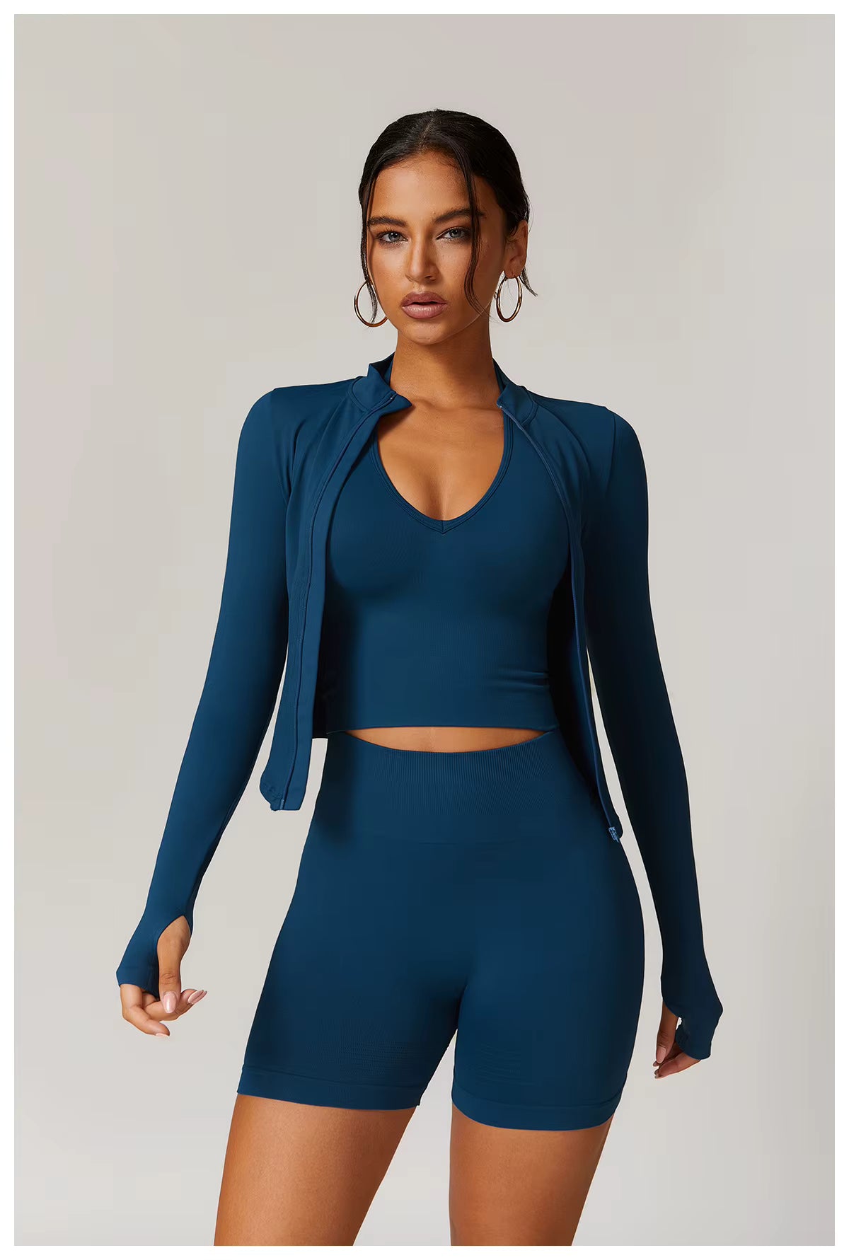 SculptFit Long Sleeve Crop Top