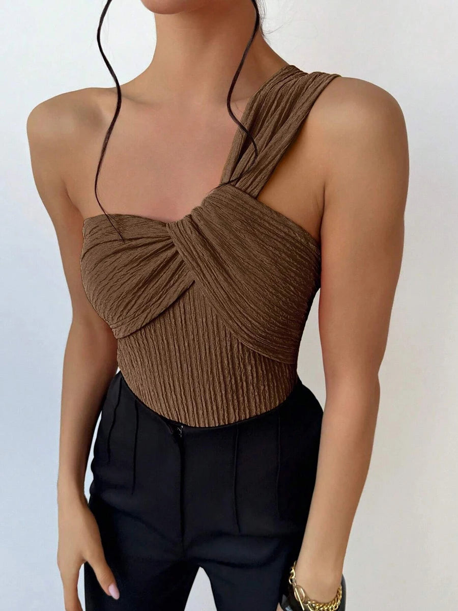 SculptRib One Shoulder Swimsuit