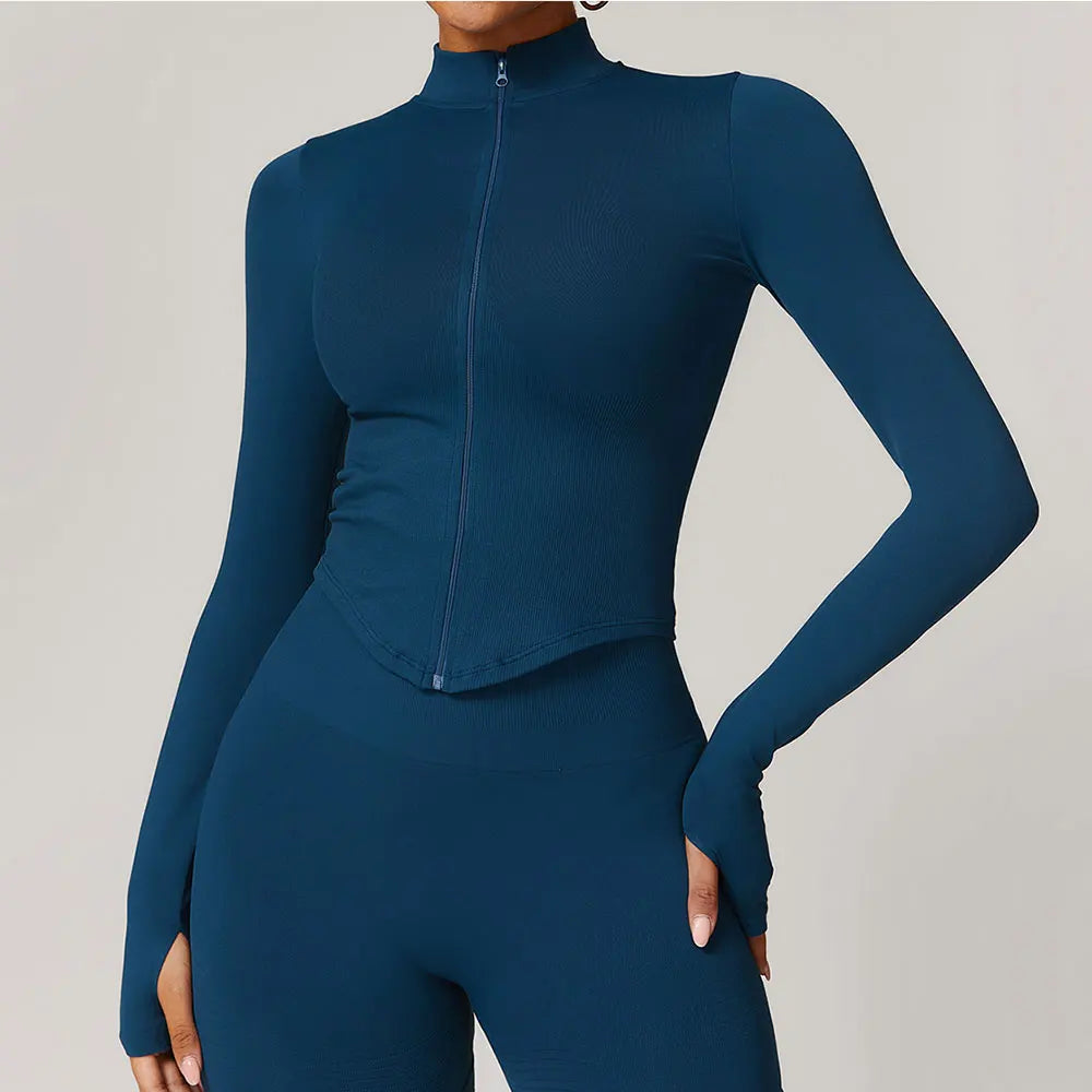SculptFit Long Sleeve Crop Top