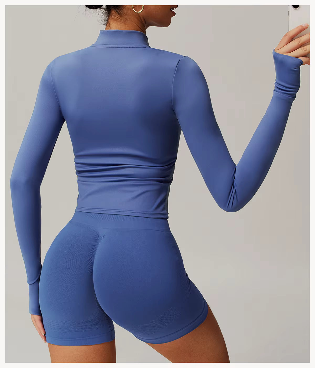 SculptFit Long Sleeve Crop Top