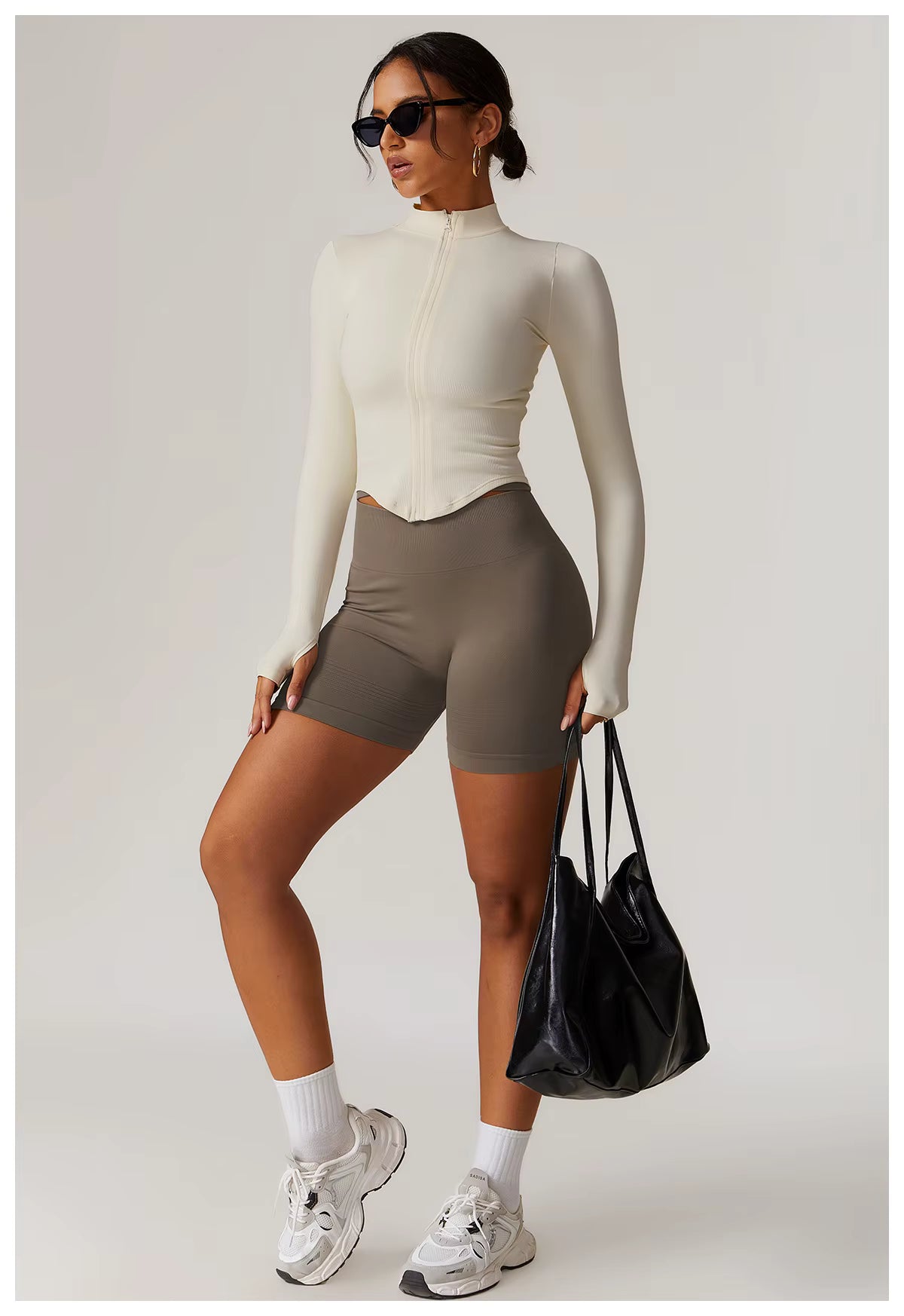 SculptFit Long Sleeve Crop Top