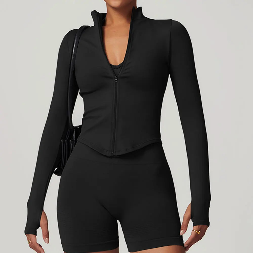 SculptFit Long Sleeve Crop Top
