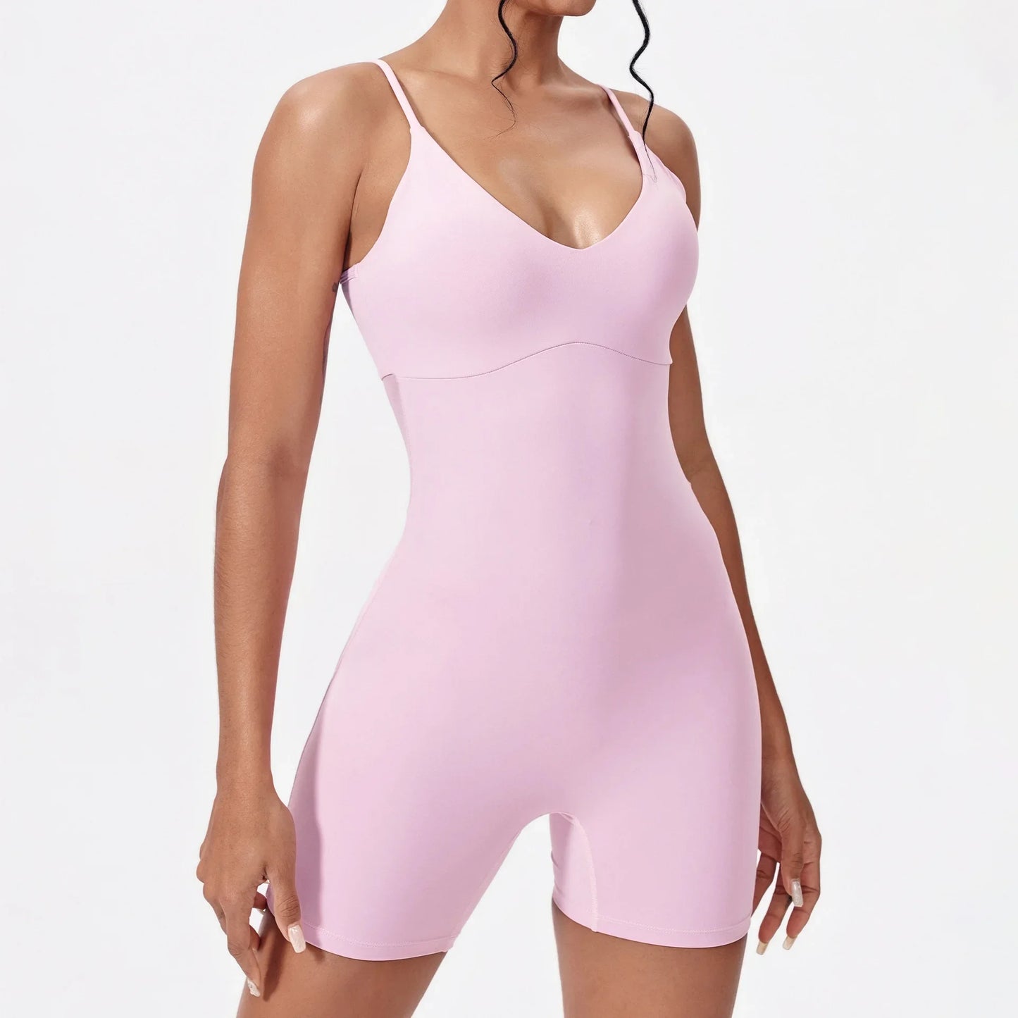 SculptFit Backless Mesh Jumpsuit