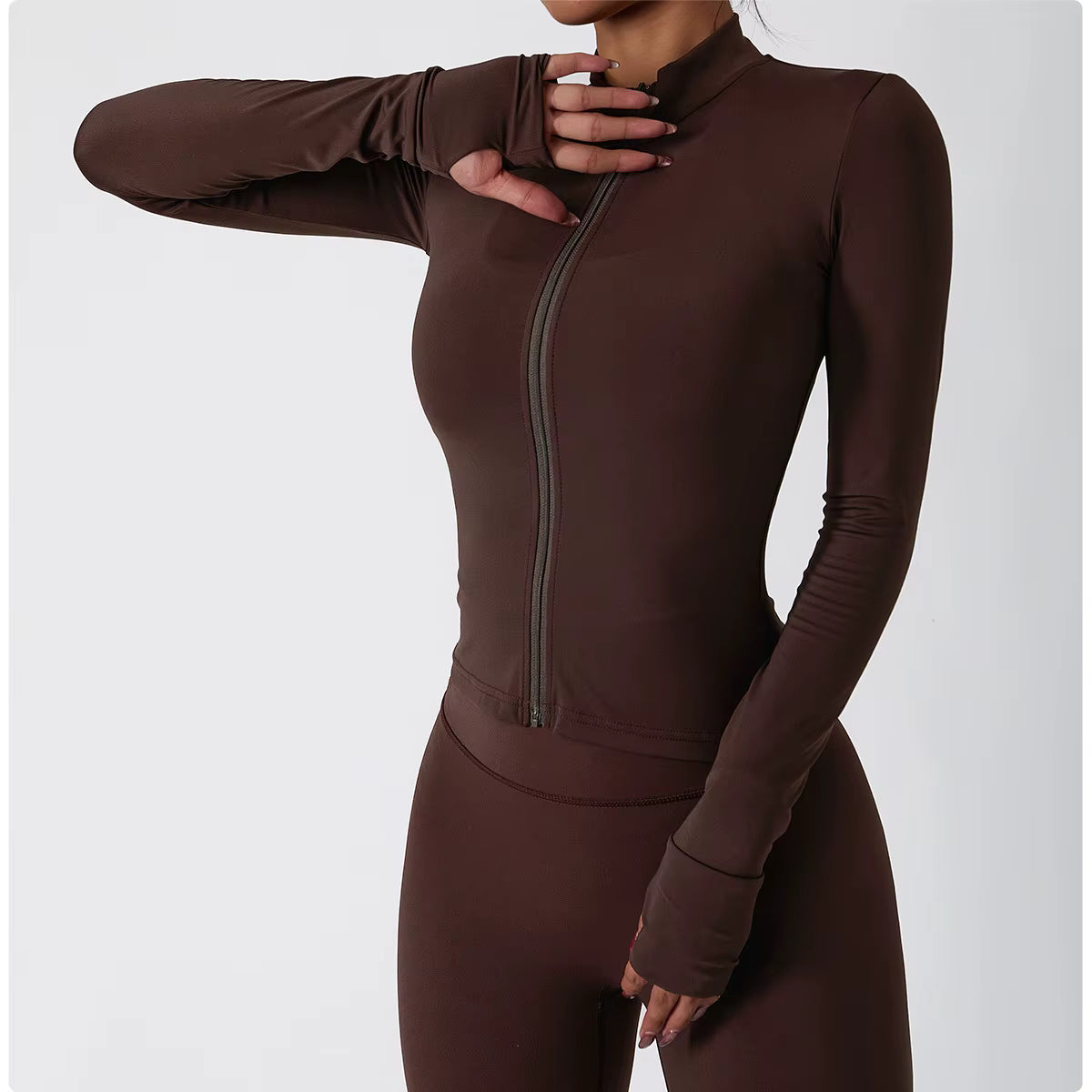 SculptFit Long Sleeve Crop Top