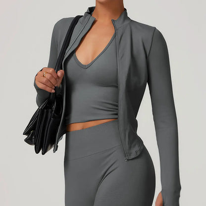 SculptFit Long Sleeve Crop Top
