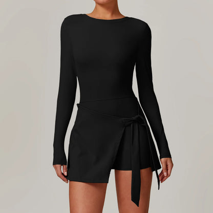 PowerFlex Long Sleeve Wrap Skort Jumpsuit