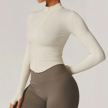 SculptFit Long Sleeve Crop Top