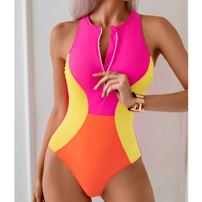 WonderSculpt Bright Shapewear Swimsuit with Zipper