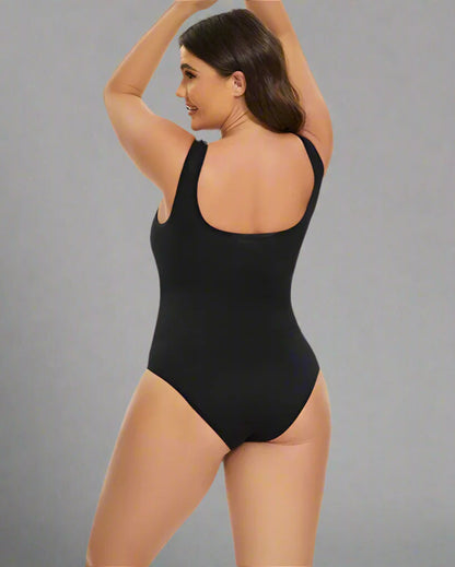 Sculpt Square Neck Ribbed Shapewear Bodysuit