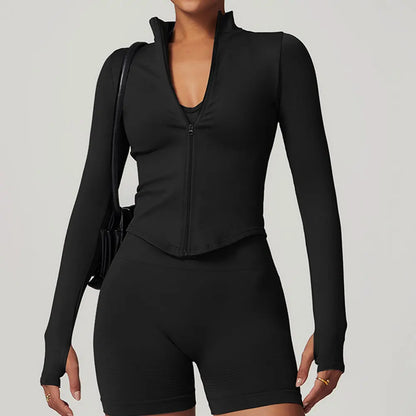 SculptFit Long Sleeve Crop Top
