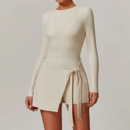 PowerFlex Long Sleeve Wrap Skort Jumpsuit